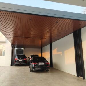 Decorative Lattice Side Carport